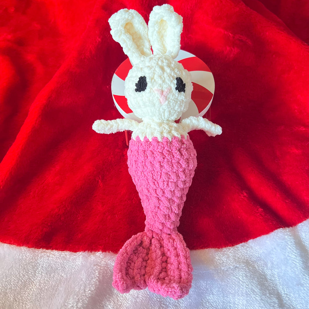 Merbunny - sewn yarn eyes