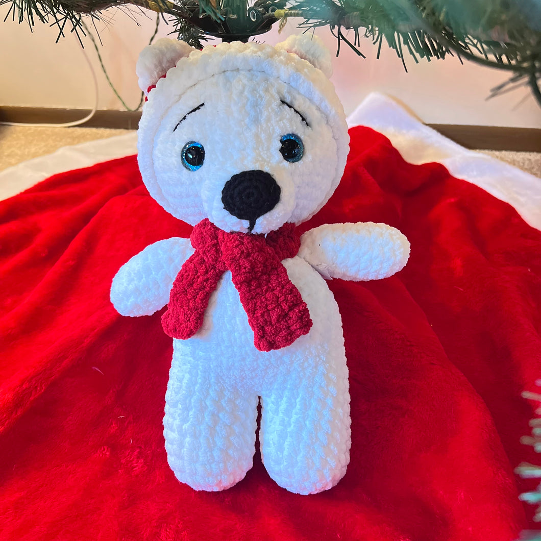 Large Bear with Removable Hat & Scarf