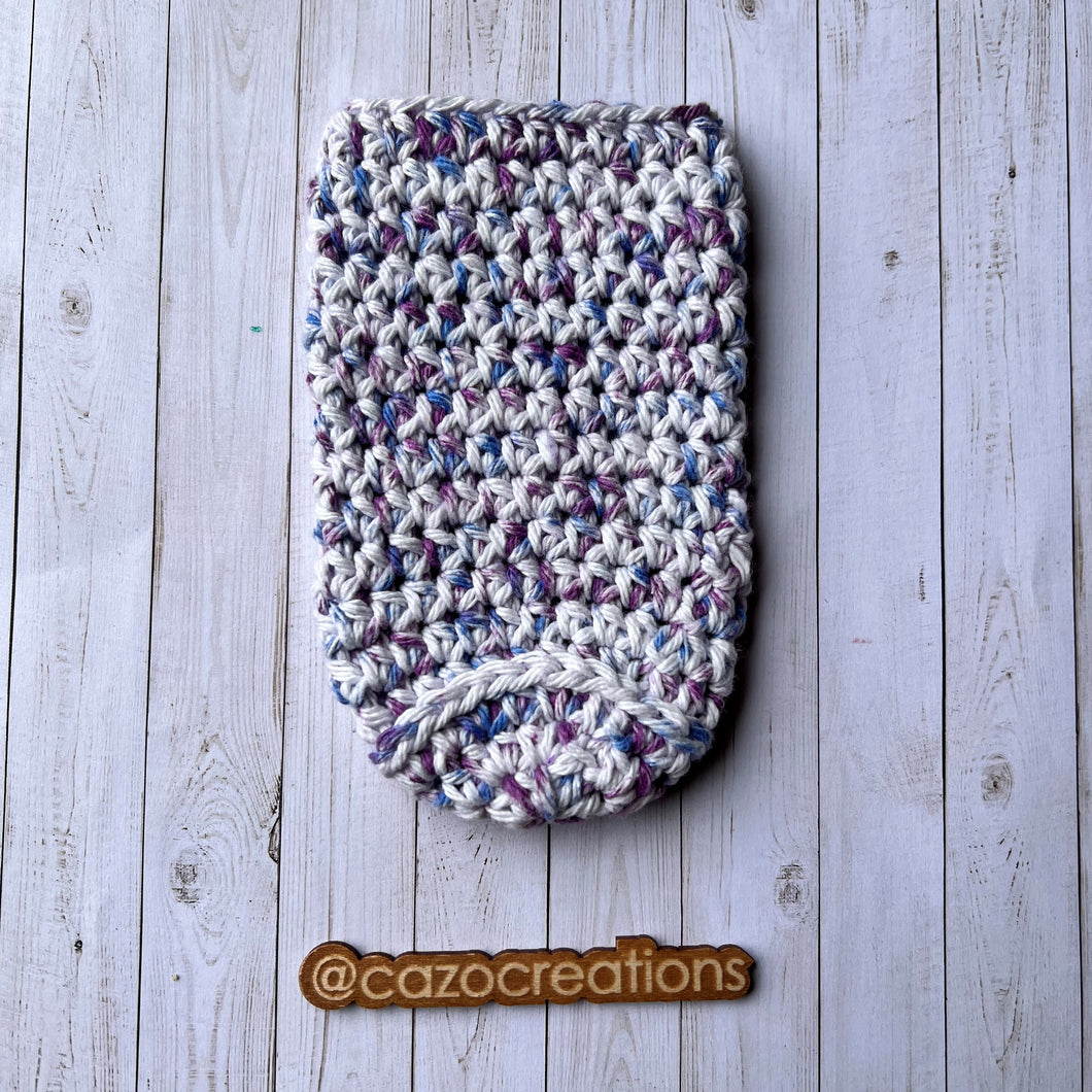 Purple Speckled Cotton Skinny Can/Bottle Cozy