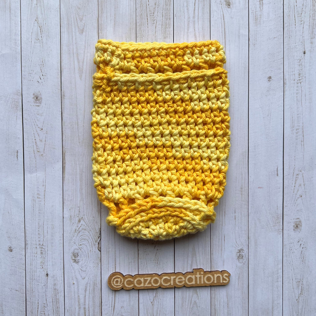 Yellow Cotton Skinny Can/Bottle Cozy