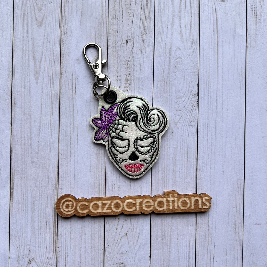 Sugar Skull Girl Keychain