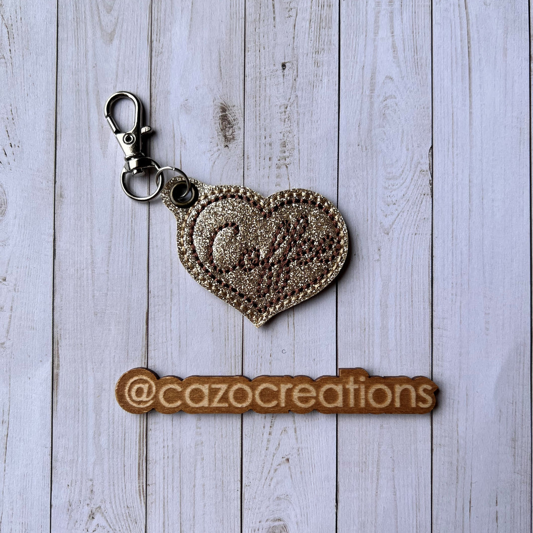 Coffee Heart Keychain