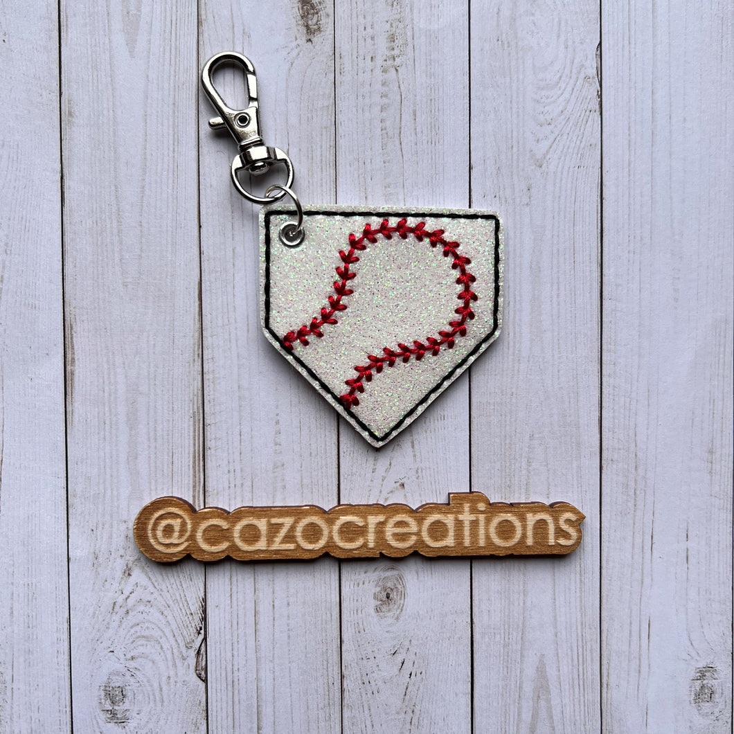 Baseball Plate Keychain