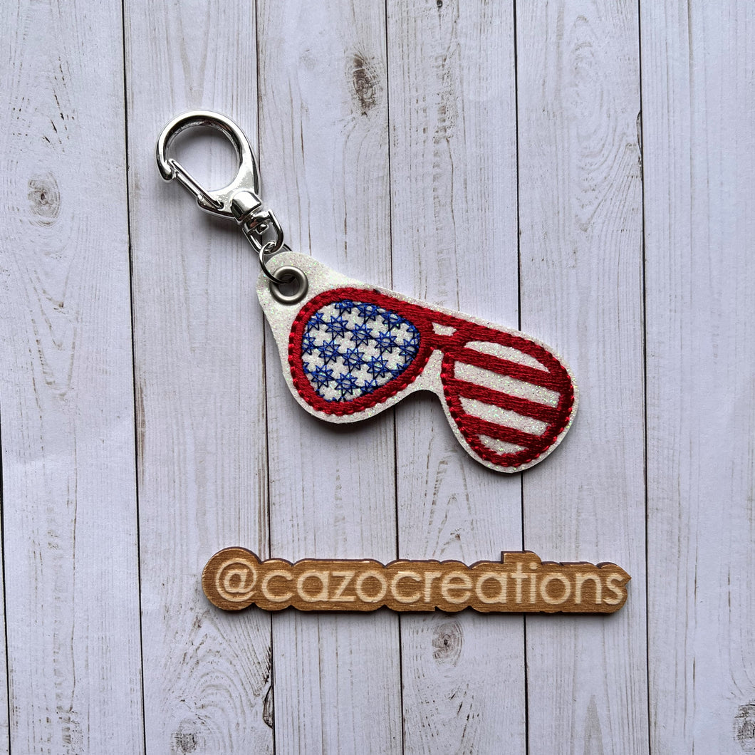 Patriotic Sunnie Keychain