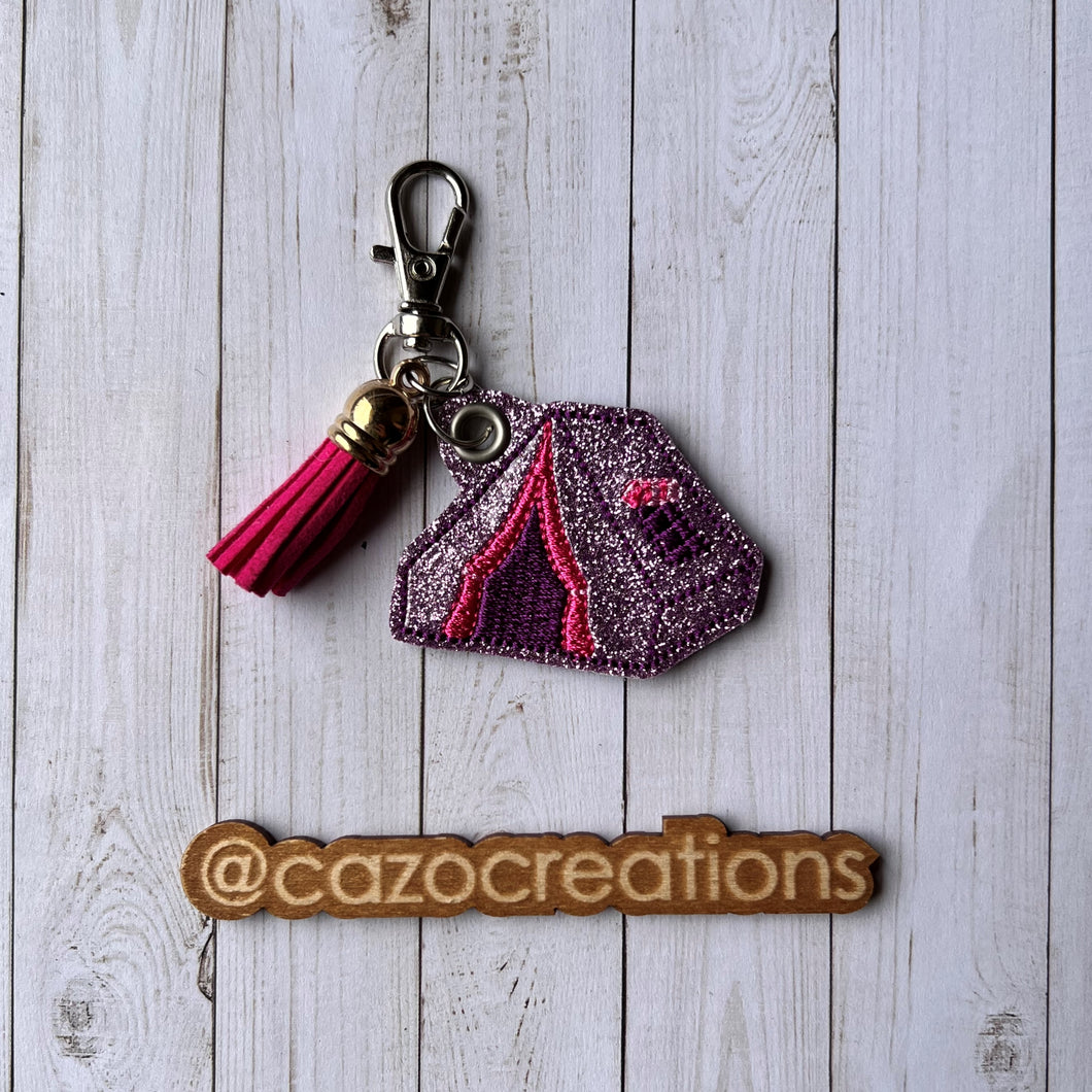 Purple Tent Keychain