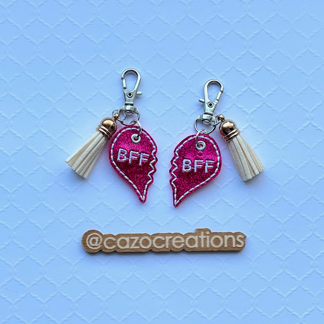 BFF Heart Keychain Set