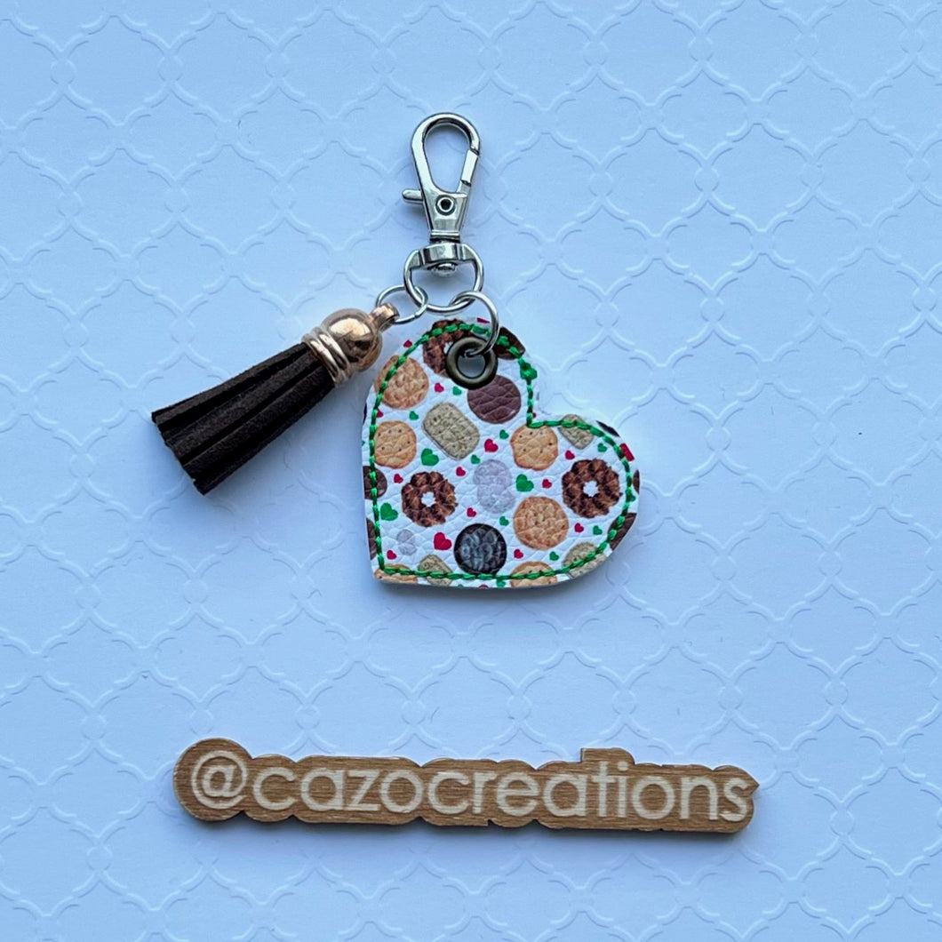 Girl Scout Cookie Heart Keychain