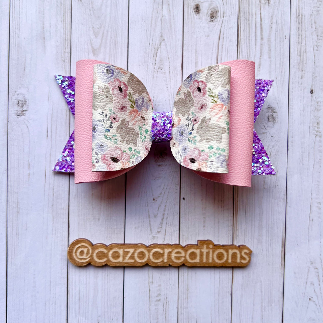 Floral Bunny - Double Loop Harper Bow