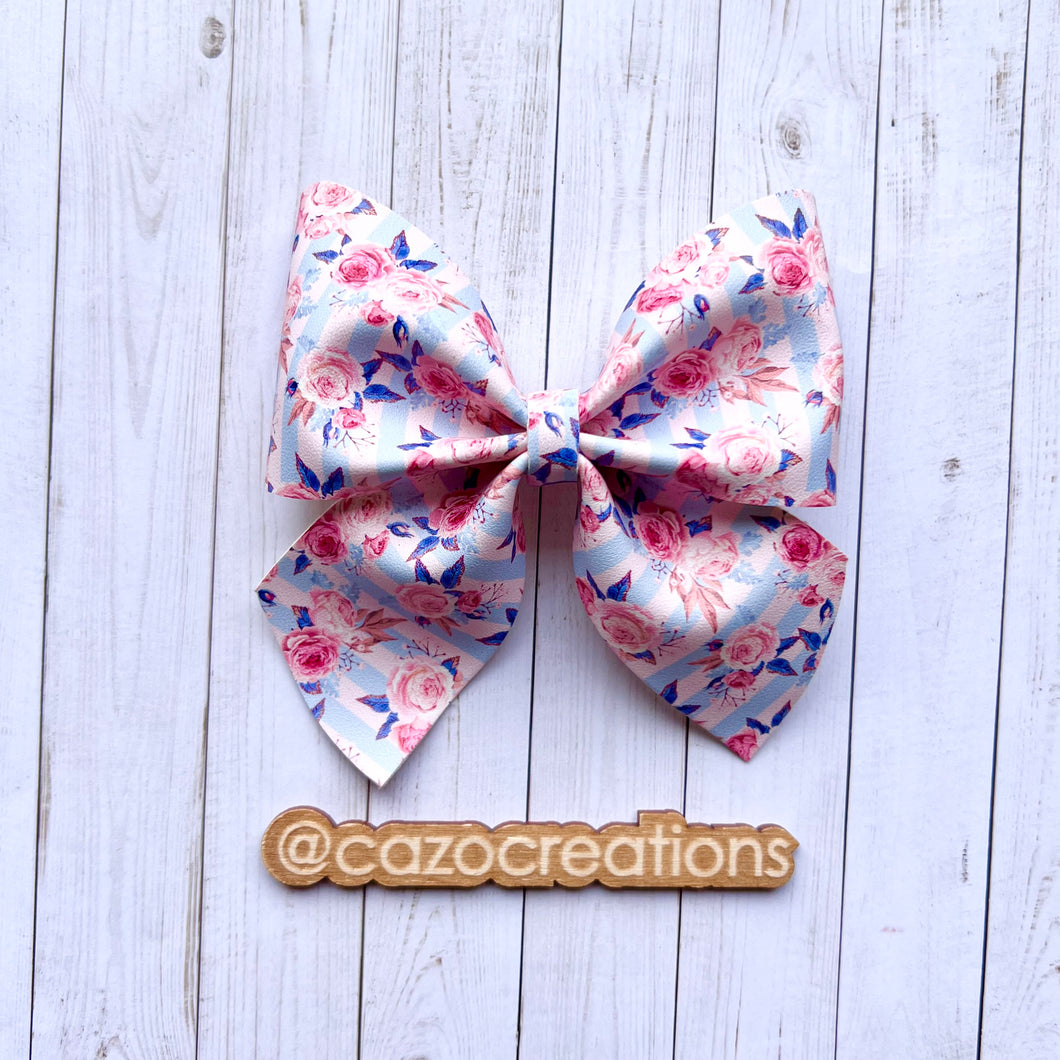 Floral & Stripes - Ladylike Bow