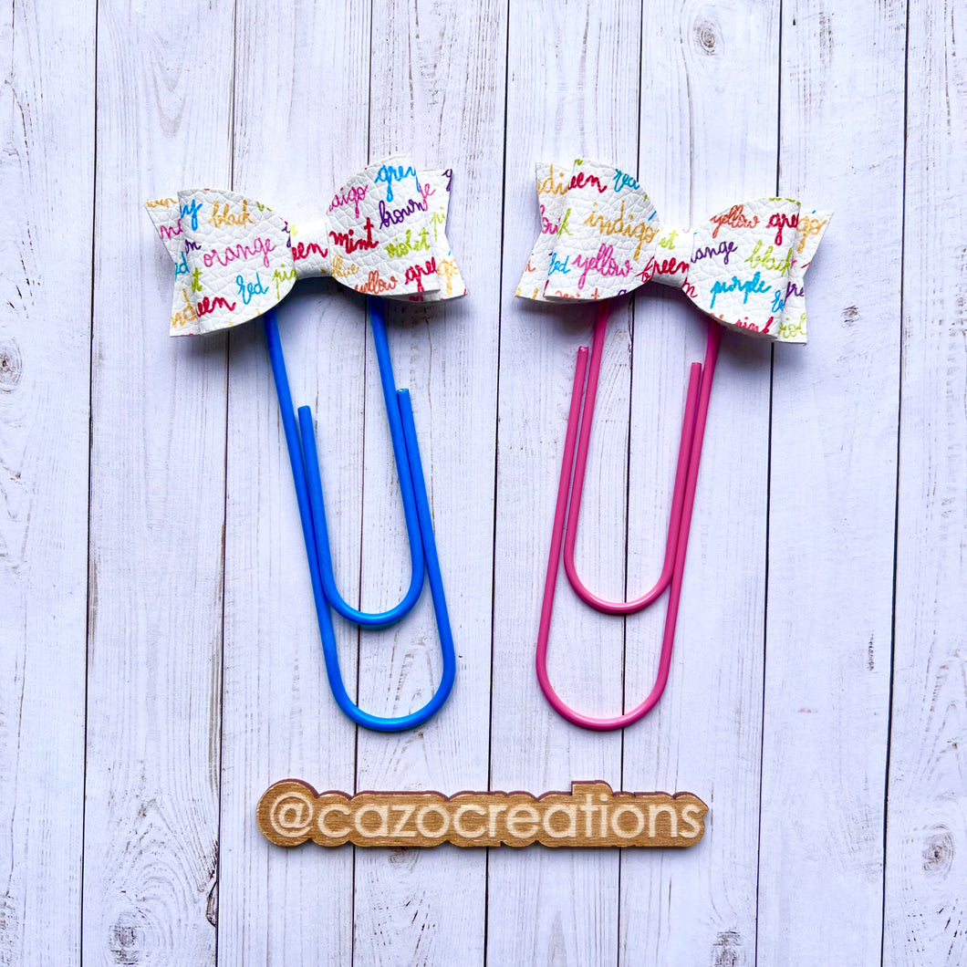 Rainbow Colors Bow CaZo Clip