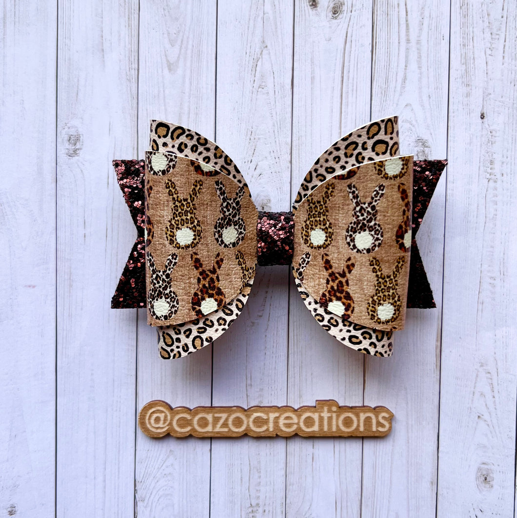 Leopard Bunny April Bow