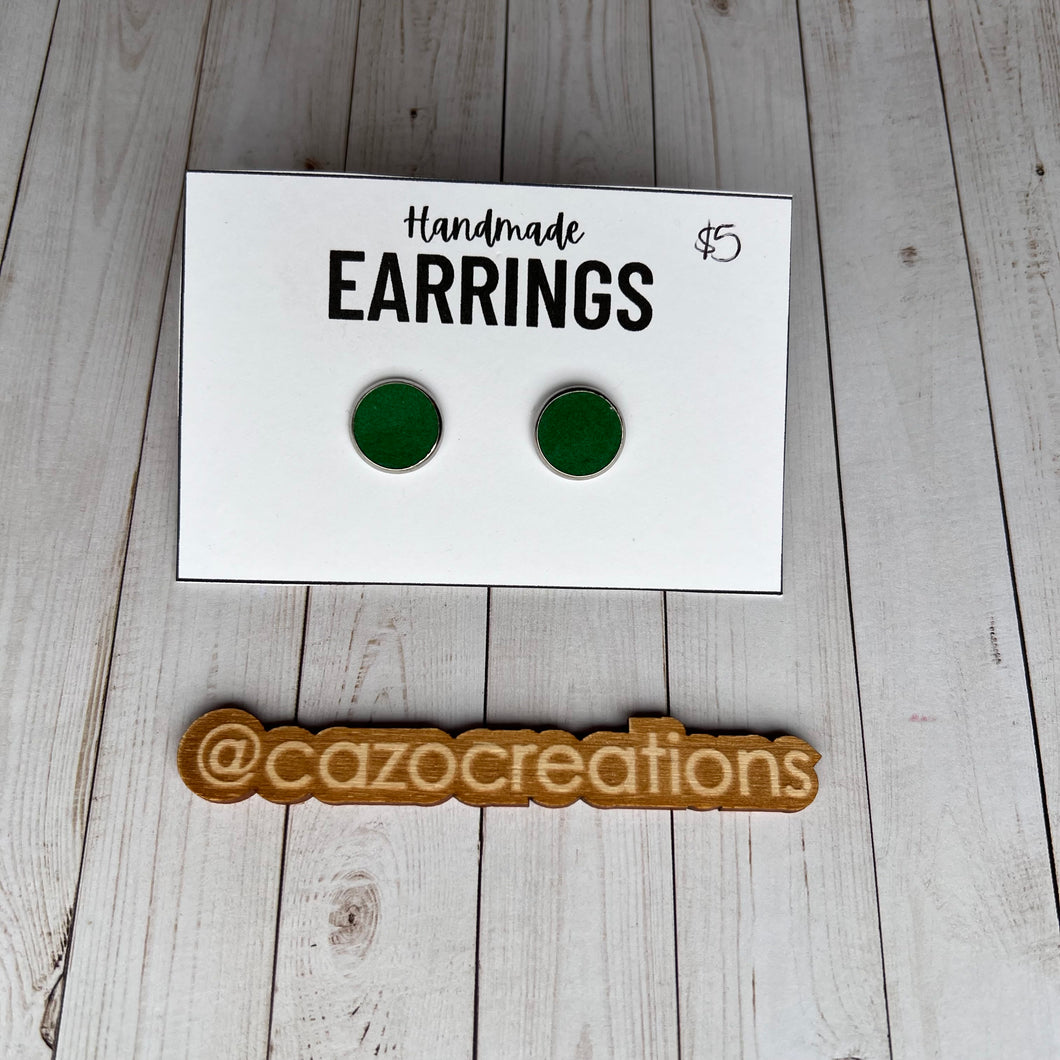 Green Velvet Studs